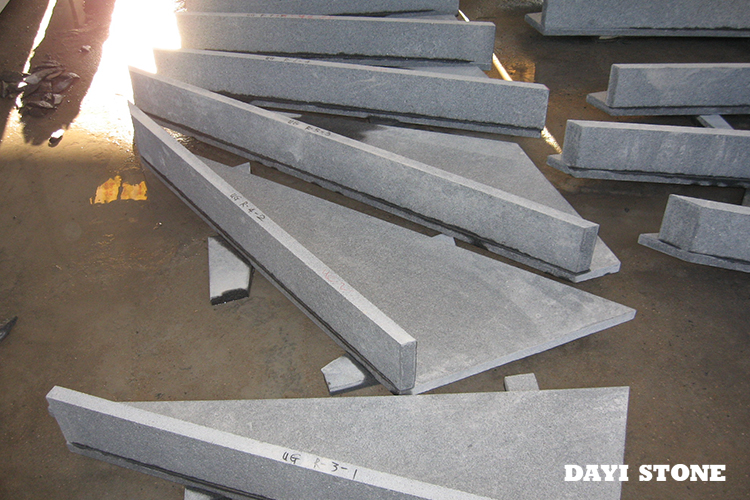 Spiral Stair Dark Grey Granite G654 Flamed Xiamen Dayi Stone Co Ltd